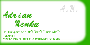 adrian menku business card